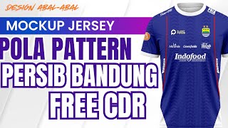 Download Mockup dan Pola Pattern Jersey Persib 2025