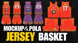 Download Mockup dan Pola Pattern Jersey Basketball